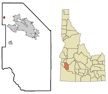 Ada County Idaho Incorporated og Unincorporated områder Star Highlighted.svg