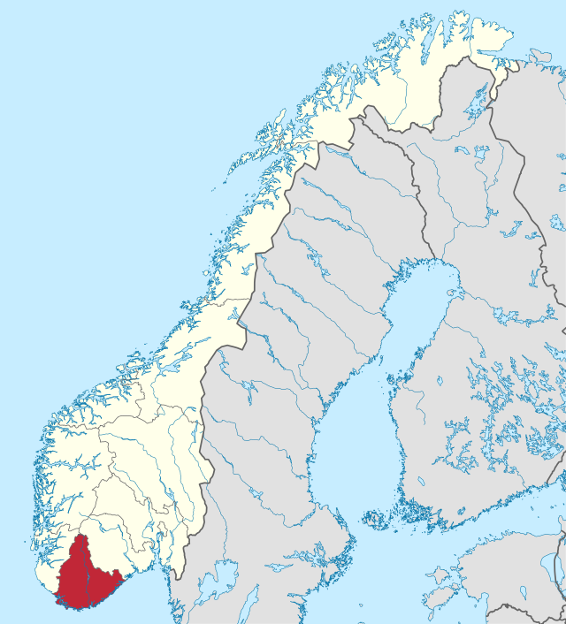 ヴェスト・アグデル県の位置の位置図