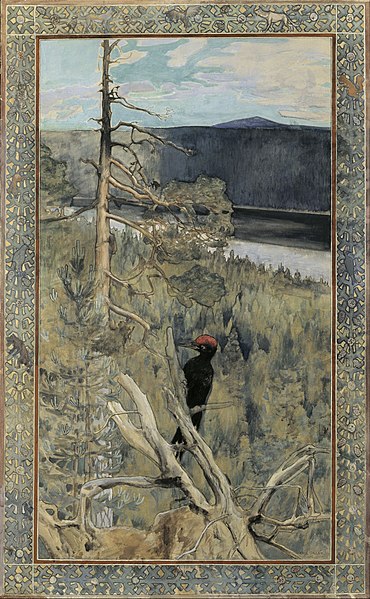 File:Akseli Gallen-Kallela - Great Black Woodpecker - Google Art Project.jpg