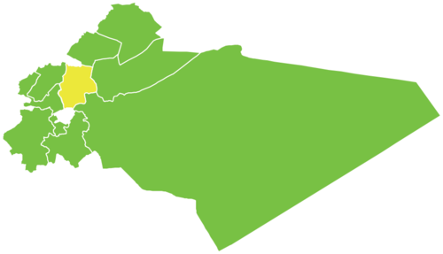 Map of al-Tall District within Rif Dimashq Governorate