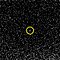 Image d'Albiorix composé de dix photos en bande W4 par le Wide-Field Infrared Survey Explorer (WISE) le 12 juin 2010.