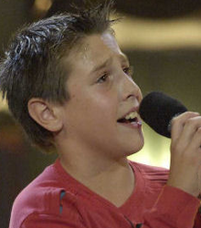Antonio José during the final of the Spanish preselection for Junior Eurovision, 2005