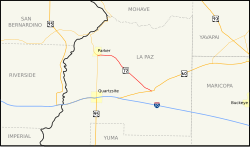 Arizona State Route 72 map