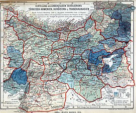 1893-96, Armenian distribution. Petermanns Geographische Mitteilungen