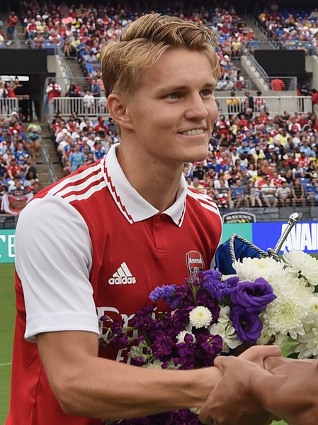 Ødegaard with Arsenal in 2022