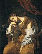 Mary Magalene as Melancholy by Artemisia Gentileschi, Seville