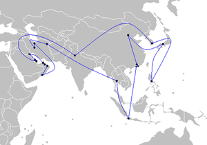 Route of the torch relay