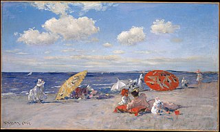 <i>At the Seaside</i> Painting by William Merritt Chase