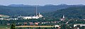 Blick von der Pfarrkirche in 88276 Berg auf Baienfurt mit Papierfabrik