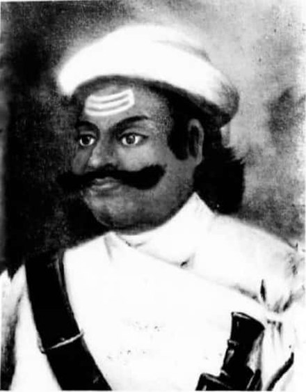 Kalu Pande wearing Khukuri, a Pande Chhetri aristocrat; Kaji (Prime Minister and Army Chief) of Gorkha Kingdom.