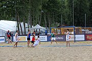 Deutsch: Beachhandball Europameisterschaften 2019 (Beach handball Euro); Tag 3: 4. Juli 2019 – Männer, Platzierungsrunde Gruppe IV, Schweden-Nordmazedonien 2:0 (20:10, 32:15) English: Beach handball Euro; Day 3: 4 July 2019 – Men Consolation Round Group IV – Sweden-North Macedonia 2:0 (20:10, 32:15)