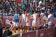 Deutsch: Beachhandball bei den Olympischen Jugendspielen 2018 in Buenos Aires; Tag 7, 13. Oktober 2018; Jungen, Halbfinale – Spanien-Kroatien 2:1 English: Beach handball at the 2018 Summer Youth Olympics in Buenos Aires at 13 October 2018 – Boys Semifinal – Spain-Croatia 2:1 Español: Handball de playa en los Juegos Olimpicos de la Juventud Buenos Aires 2018 en 13 de octubre de 2018 – Semifinales de chicos - España-Croacia 2:1