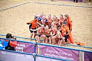 Deutsch: Beachhandball bei den Olympischen Jugendspielen 2018; Tag 5, 10. November 2018; Mädchen, Hauptrunde - Kroatien-Niederlande 1:2 English: Beach handball at the 2018 Summer Youth Olympics at 11 October 2018 – Girls Main Round – Croatia-Netherlands 1:2