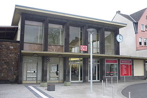 Edificio de la estación de Andernach, construido en 1956