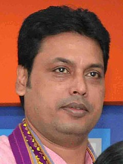Biplab Kumar Deb 10th Chief minister of Indian state of Tripura