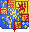 Escudo de armas del Reino Unido William III naranja (cuadrado) .svg