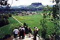 View from the Rauenstein (hill restaurant) towards Lilienstein