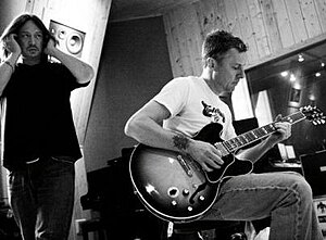 Castell in the studio with Toadies/Burden Brothers frontman, Vaden Todd Lewis. April 22, 2008; Ft Worth, Texas. Photo by Scogin Mayo, courtesy of www.scoginmayo.com [http://www.scoginmayo.com