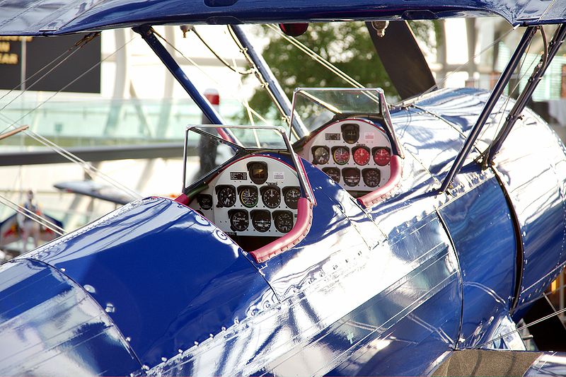 File:Boeing Stearman 75E Cockpit.jpg