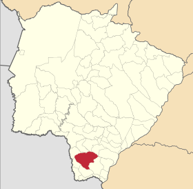Localização de Amambai em Mato Grosso do Sul