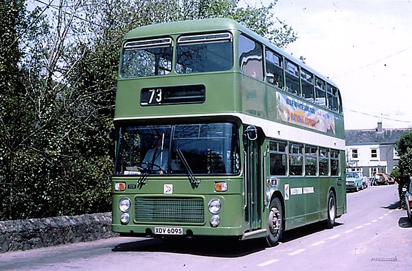 Western National Eastern Coach Works bodied Bristol VRT/SL3 in Saltash in May 1979