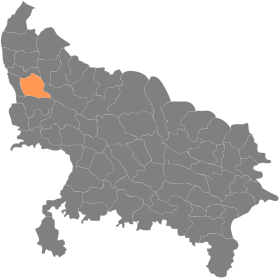 Posizione del distretto di Bulandshahr बुलन्दशहर ज़िला