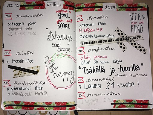 Bullet journal page