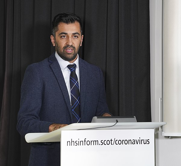 Yousaf at Scottish Government press conference on COVID-19 in 2020.