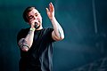 German Metalcore group Callejon’s singer Bastian BastiBasti Sobtzik singing and rising his hand at Wacken Open Air (2016), Wacken, Wacken (DE) /// leokreissig.de for Wikimedia Commons