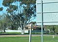 English: A marker indicating 700 rail kilometres from Central Station, Sydney on the Hay Branch Line at Carrathool, New South Wales