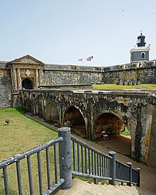 The 16th-century Spanish colonial-era Castle San Felipe del Morro, in San Juan Castillo San Felipe del Morro SJU 06 2019 6598.jpg