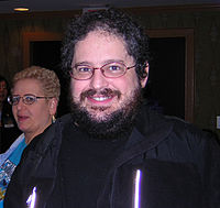 Charles Stross at Boskone, 2006 Charles Stross and his New Hair Boskone 2006.jpg