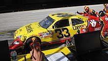Clint Bowyer's No. 33 in the pits at Homestead-Miami Speedway in 2010 Cheerios Car -33 at Nascar Ford Championship Weekend 2010 (5199482604).jpg