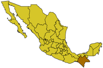 Letak Chiapas di Mexico