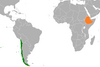 Location map for Chile and Ethiopia.
