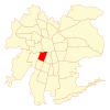 Карта коммуны Педро Агирре Серда в Большом Сантьяго