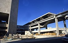 Construction of Government Center (1984) Construction of Metrorail station in Miami.jpg