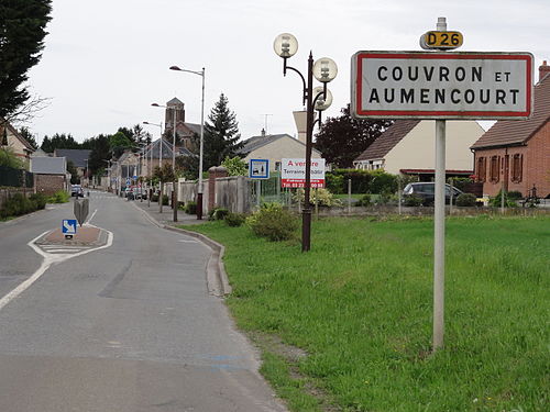 Entrée de Couvron-et-Aumencourt.