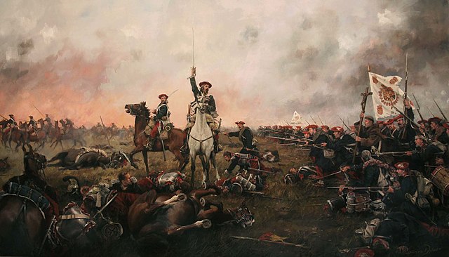 Exaltation of belligerent Carlism, painting by Augusto Ferrer-Dalmau