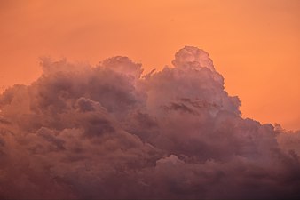 Cumulonimbus sunset detail