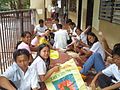 4th Year Students prepare for the cheering competition