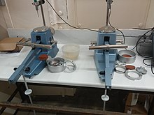 Two disassembled oedometers at the University of Cambridge Disassembled oedometers.jpg