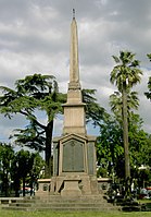 O Obelisco di Dogali no parque na Viale delle Terme di Diocleziano