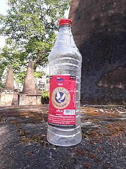 A bottle of Bangla liquor in Chinsurah, West Bengal, India.