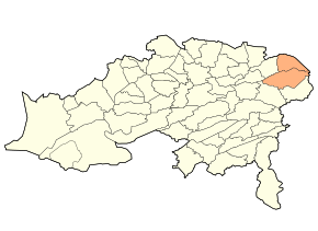 Localizarea districtului în cadrul provinciei