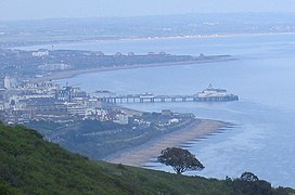 Blick von den South Downs bei Beachy Head