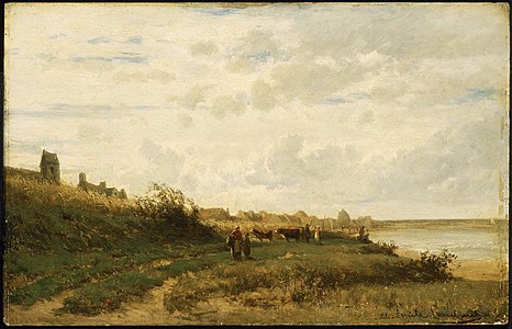 Village au bord de la mer (1866), musée des Beaux-Arts de Boston.