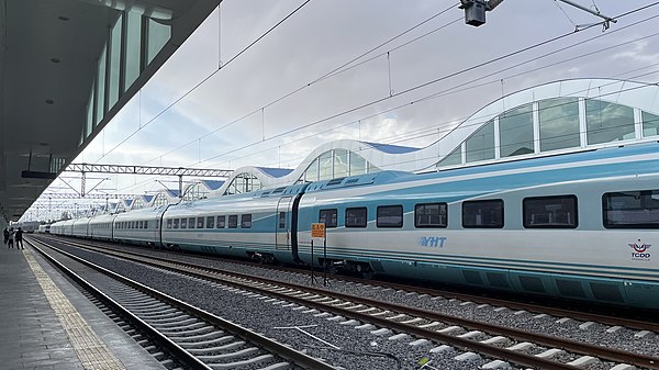 High-speed train at the terminal in Eskişehir