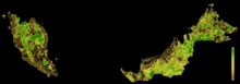 Forest Landscape Integrity Index map of Malaysia for 2019. FLII Malaysia.png