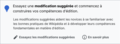 Notification, envoyée 48 heures après la création du compte aux personnes n'ayant pas essayé une modification suggérée. (T322435)